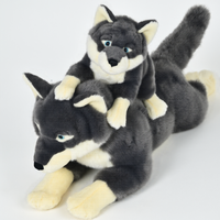 Simulation Of Gray Wolf Plush Toy, Super Soft Large Plush Doll, Children'S Comfort Adult Collection Gift