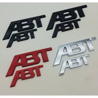 3D Metal Chrome Black Logo ABT Emblem Car Badge for T6 S5 RS7 C8 Q8 RS6 SQ5 Q5 Q7 RS4 A3 8V A6 ABT Sticker Accessories