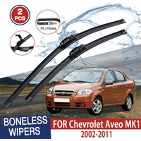 For Chevrolet Aveo MK1 2002-2011 Car Windshield Wiper U-type Soft Rubber Frameless Bracketless Car Wipers 22"+16"