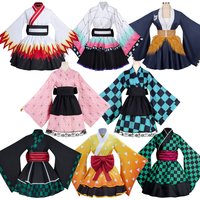 Demon Slayer Anime Inosuke Kamado Nezuko Cosplay Costume Kochou Shinobu Halloween Maid Dress Outfit For Women Fancy Costume