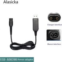 1PC A00390 Shaver Charger Power Cord Adaptor USB Power Charging Cable For Philips OneBlade S301 310 330