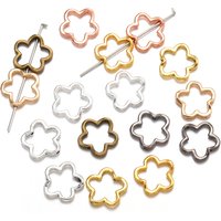 20pcs Antique Flower Small Hole Bead Frames Spacer Beads Alloy Charms For DIY Earrings Necklaces Bracelets Jewelry Making