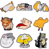 Cute Cat Enamel Pin Funny Dog Badge On Backpack Lapel Pins Cartoon Animals Brooches for Jackets Cosplay Accessories Gift Toys