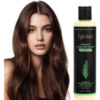 Tgideas Natural Rosemary Hair Shampoo 220ml Organic Keratin Shampoo Silicone-Free Reduces Hair Loss Nourishes Scalp for Thicker