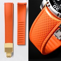 CTS FKM Rubber Strap 18/19/20/21/22/24mm Curved End Fluororubber Quick Release for Cut To Size Watch Band for Tissot/Omega/Seiko image 4