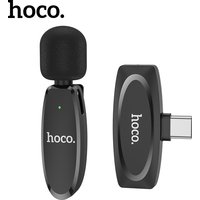 HOCO L15 Wireless Lavalier Microphone For iPhone Android 2.4GHZ Portable Mini Audio Video Recording MIC Live Broadcast Microfone