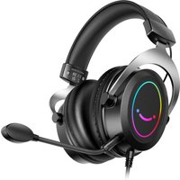 FIFINE Gaming Headpset with Dynamic RGB/MIC/In-line control,Ultra-Soft Memory Foam Ear Pads,for PC PS4 PS5 Xbox Laptops -H3