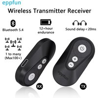 LE Audio Wireless Bluetooth 5.4 Transmitter Receiver with LC3,Auracast ,Aux in,USB-C Audio input for TV headphone speaker Guitar