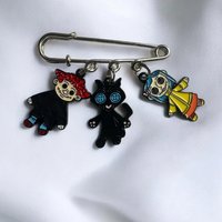 Coraline Themed Character Badge Pendants, Bag Pendants, Keychain Pendants
