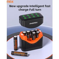 PHOMAX 1.5V AAA 1110mWh Li-ion Rechargeable Battery & New LCD Charger. AAA Battery for Clock Mouse RC Toys Shaver Toothbrush