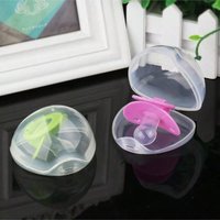 1/2pcs Portable dust-proof baby nipple storage box - Plastic storage box for baby nipples - Hygienic soothing nipple plastic box