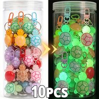 Glow in The Dark Tortoise Key Chain Cute 3D Luminous Turtle Keychain Cartoon Animal Charms Keyring Kid Backpack Hanging Pendant