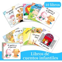 1 Set of 10 Spanish Story Book Collection Intellectual Enlightenment Early Knowledge Learning Gift Books