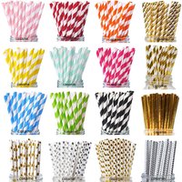 Silver Gold Foil Straws Lridescent Carnaval Party Wedding Decoration Kids Birthday Baby Shower Christmas Frozen Supplies