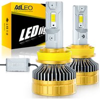 AILEO New 2 Pcs H7 H11 Led Headlight Bulb Canbus H8 H9 H4 Hi/Lo Beam HB3 HB4 6000K 4300K 150W High Power CSP Plug & Play