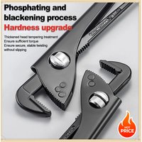 10.5 Inch Heavy Duty Adjustable Pipe Wrench High Hardness Carbon Steel Wide Angle Grip Hand Repair Tool