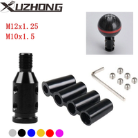 Universal Aluminum Alloy Car Auto Gear Manual Shift Knob Adapter Black for Non Threaded Shifters M12x1.25 M10x1.5 SK-1054-BK