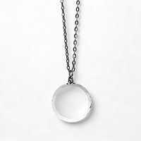 Transparent Blank K9 Round Crystal Necklace for Laser Engraving LOGO Pattern Text Crystal Pendants xTool