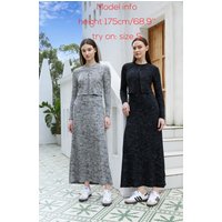 AP SS2025 New Women Dress Rib Tie Dye Cardigan and Dress Cotton Soft