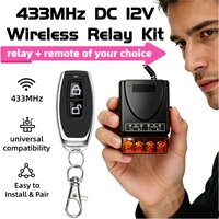 RF 433Mhz Wireless Remote Control Switch DC 9V-30V 12V 30A Relay Motor Water Pump Door Access System Wireless Switch Car Power