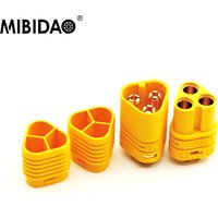 MIBIDAO 20/10/5/2/1pcs 3.5mm MT60 Connector Plug Adapter 3-pin Bullet Plug For RC Model Battery Control Parts ESC Motor