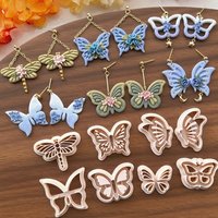 Mystical Dragonfly Butterfly Polymer Clay Cutters Cottagecore Butterfly Shape Earrings Jewelry Pendant Pottery Clay Making Tools