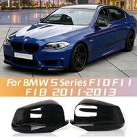 For BMW 5 Series F10 F11 F18 2011-2013 Replacement Rearview Mirror Cover Cap Side Wing Mirror Caps Glossy Black/Carbon Look