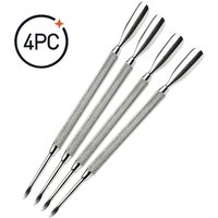Cuticle Pusher Double Sided - Sharp Edge Spoon Shaped Dual Ended Cuticle Pusher Remover Clean Stainless Steel Manicure Pedicure