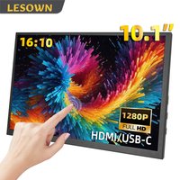 LESOWN 10.1 Inch Square Portable Monitor IPS 1280x800 Second Display External Additional Monitor for Video Playback Document