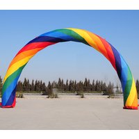 Customizable 20ft x 10ft Inflatable Rainbow Arch 6m Span for Advertising & Events 300D Oxford Cloth & 1680D Wear-Resistant