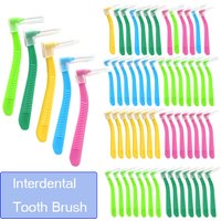 20pcs Interdental Brush For Dental Orthodontics Clean Between Teeth Cleaning Tools Soft Mini Brush With Dust Cover 0.6-1.2mm