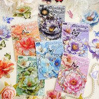 Etori Life Gilded Floral Series Classic Retro Plant and Flower Pattern Pet Sticker Pack for Laptops, Phone Stickers, Photo Albums, Desk Decoration Accessories, Scrapbooking Supplies, Stamp Albums,