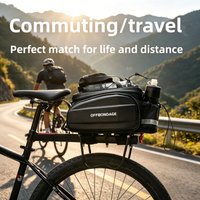 OFFBONDAGE Hard Shell Bike Trunk Bag Large Capacity Bike Shoulder Bag Waterproof Bike Rear Seat Rack Bag For MTB Cycling E-Bike