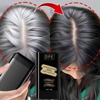 Instantly Cover Gray Hair, OPE Hair Dye Comb, Natural Black Shade Quick Root Concealer for Daily Makeup