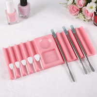 Multi-purpose Dual Form Holder 10-Compartment with Color Palette Nail Art Tools Holder Nail Brush Holder