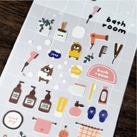 Korean BONITO Bear's Bath Room Paper Stickers Scrapbooking Diy Journal Diary Stationery Sticker Cute Decor School Gift
