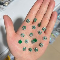 20pcs 3D Kawaii Frog Nail Art Charms Parts Resin Cartoon Green Frog Nail Decorations Rhinestones DIY Press on Nails Accessories