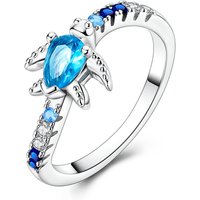 Original 925 Sterling Silver Ring Sea Turtle Roaming Closed Rings For Women Girls Jewelry Birthday Anniversary Gifts
