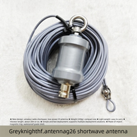 Grey Knight HF Antenna G26, 1-30MHz Low Power Portable Shortwave Antenna, Inverted V Horizontal Balun for Ham Radio
