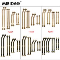 MIBIDAO Brass Heavy Heightening Chassis Links Rod Set for Axial SCX24 Deadbolt Gladiator Wrangler Bronco Chevrolet 1/24 RC Car