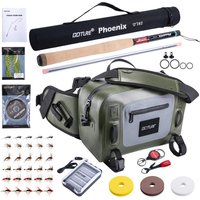 Goture 3.6m Tenkara Rod Set with Spare Tip Section&Storage Bag Complete Beginner Tenkara Fishing Kit for Travel Hiking Camping