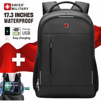 SWISS Men Laptop Backpack Waterproof Anti Theft USB Bag Large Capacity Fashion School Backpack Travel Backpack Back Pack Mochila