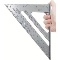 1PC Aluminum Alloy 7 Inch Triangular Angle Ruler Square Measuring Tool, Protractor Bevel Marking Triangle Ruler