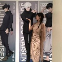 J-JujutsuK-KaisenS-Shibuya Incident Long Vertical Anime Tapestry Flat Print White Hair Cool Male Character Dark Urban Style Wall