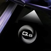 2Pcs Car Door Welcome Light LED Projector Ghost Shadow Courtesy Lamp Accessories For Audi Q8 2018 2019 2020 2021 2022 2023
