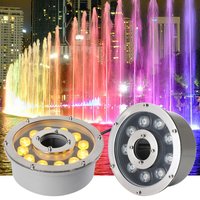 IP68 LED Underwater Lamp Colorful Fountain Pool Light 6w 9w 12w 24W 36W Waterproof RGB Gradient Swimming Landscape Lamp12V 24V