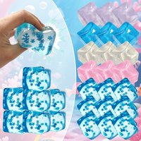Kawaii Multicolor Ice Block Squishy Pinch Slow Rebound Clear Ice Cube Fidget Stress Relief Ball Squeeze Birthday Party Hand Gift