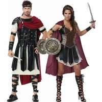 Roman Spartan Warrior Gladiator Cosplay Uniform for Women & Men Knight Xena Princess Caesar Stage Show Halloween Costume