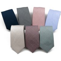 New Daily Men's 6cm Bamboo Fiber Grey Green Pink Blue Anti Wrinkle Solid Color Narrow Necktie Wedding Party Gift Accessories
