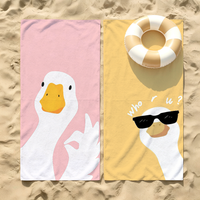 Funny Pet Duck Towel Towels For Beaches Yoga Studios Gyms Hot Springs Swimming Pools And Picnics